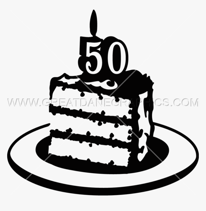 Drawing Cake Cartoon - White Clipart Black Clip Art Birthday Cake, HD Png Download