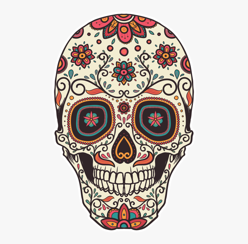 Day Of The Dead Skull, HD Png Download