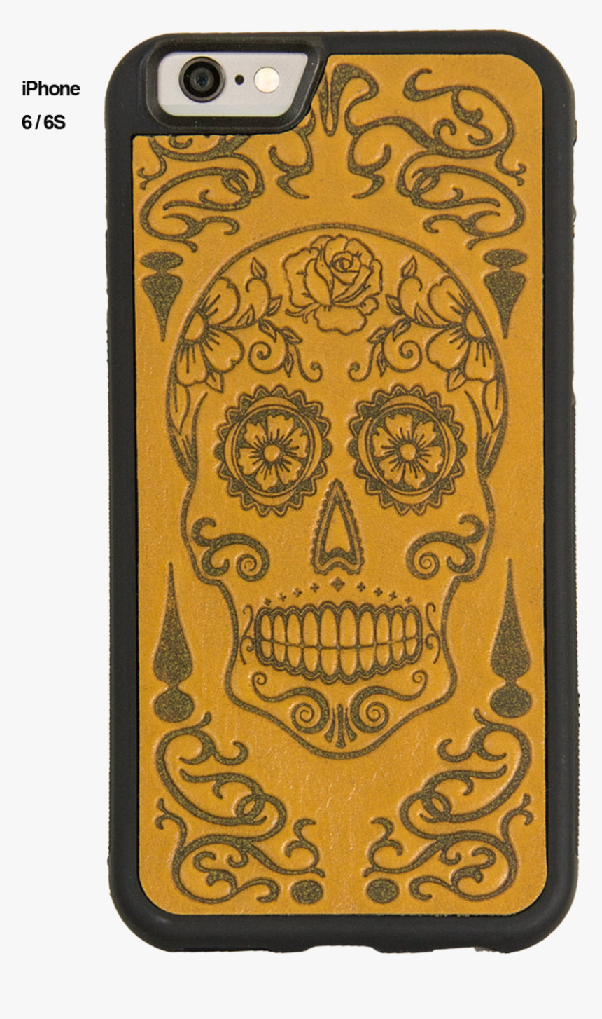 Leather Iphone Case, Sugar Skull, 2 Colors - Mobile Phone Case, HD Png Download