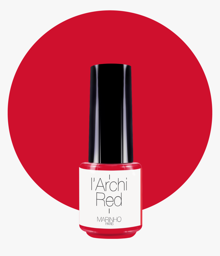 Semi-permanent Red Marinhovarnish Paris On Red Round - Nail Polish, HD Png Download