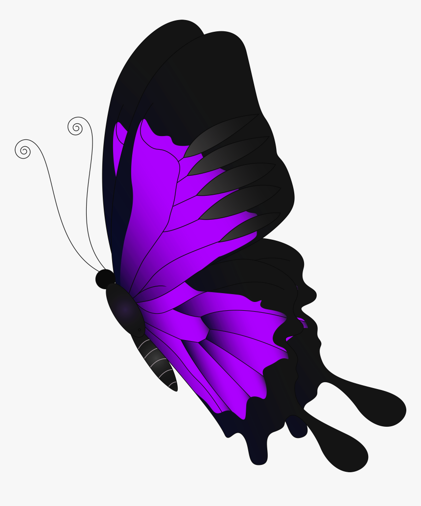 Purple Apple Clipart Clipart Transparent Download Butterfly - Red Butterfly Transparent Background, HD Png Download