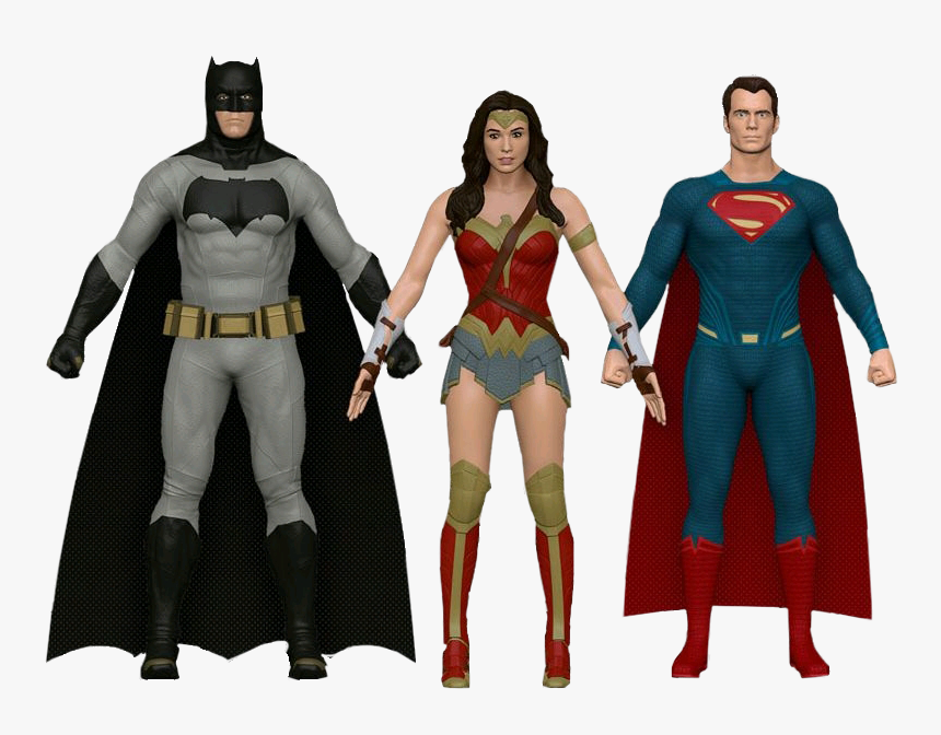 Batman, Superman And Wonder Woman Bendables Set - Actions Figures Batman Vs Superman Dawn Of Justice, HD Png Download