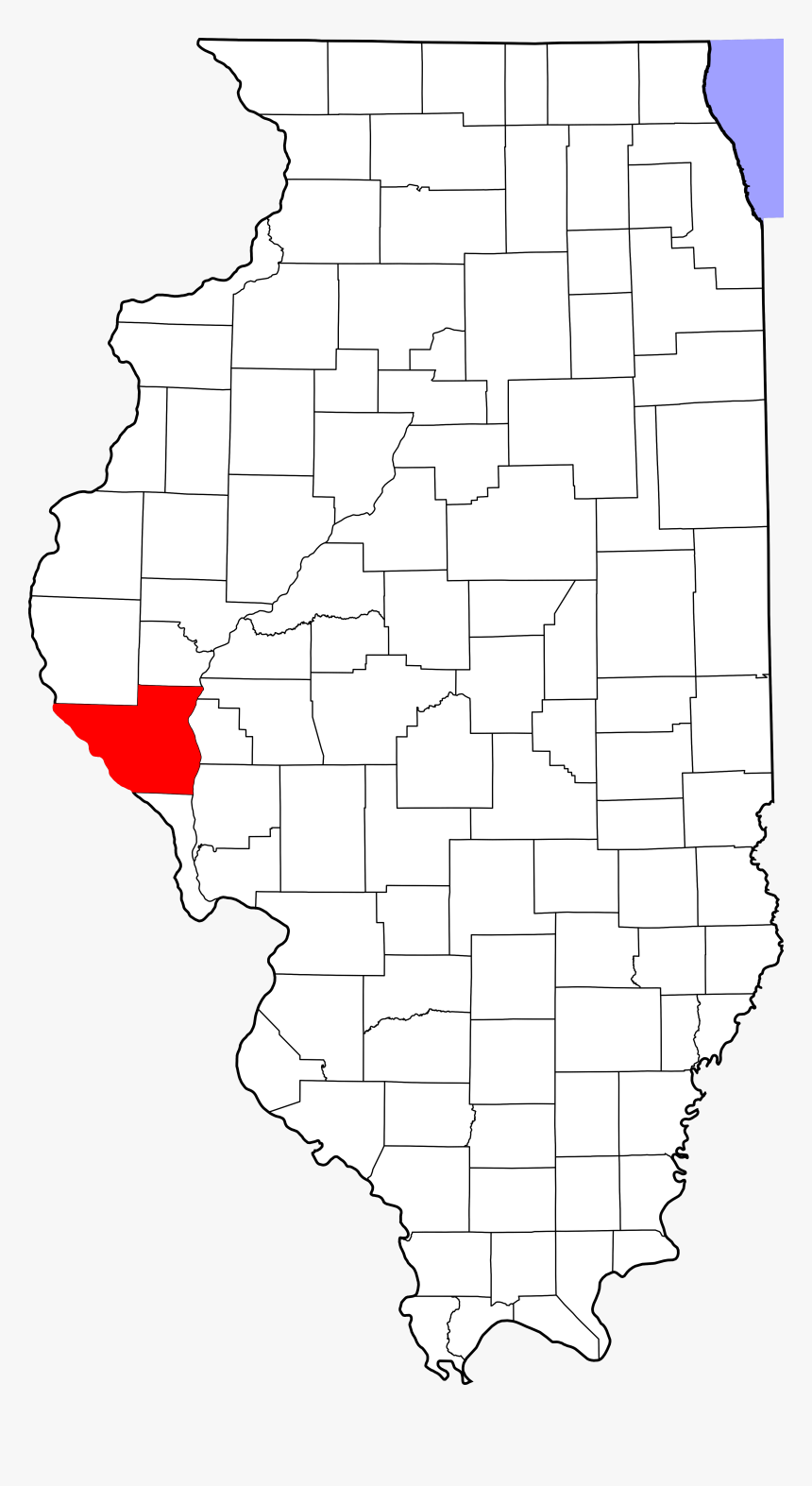 Illinois White Map Png, Transparent Png