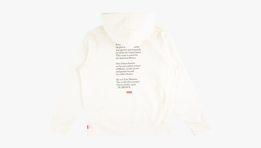 Supreme Scarface Hooded Sweatshirt - Hoodie, HD Png Download