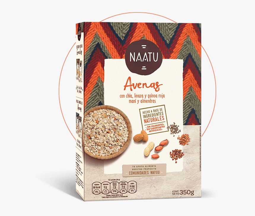 Avena Naatu Con Los Ingredientes Chía, Linaza, Quínoa - Avena Naatu, HD Png Download