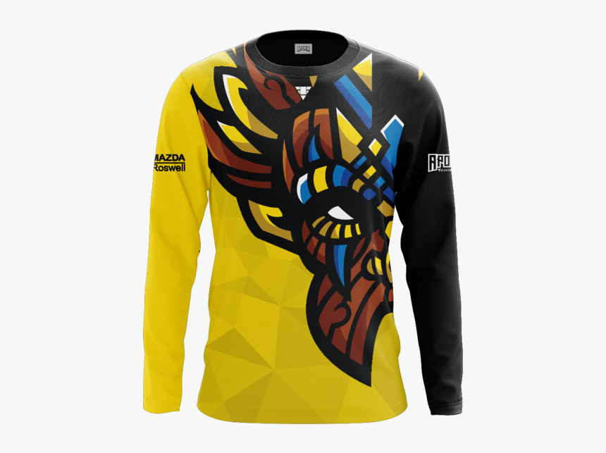 Witch Doctor Gaming Yellow Long Sleeve Jersey - Long-sleeved T-shirt, HD Png Download