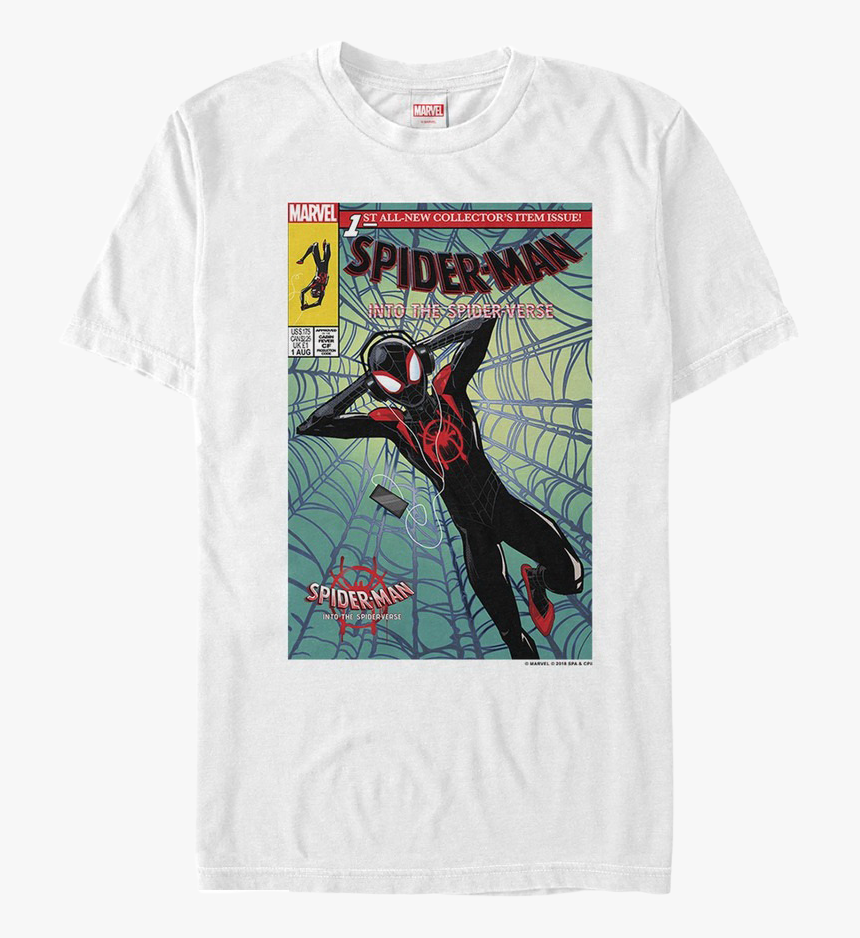 Comic Book Cover Spider Man Into The Spider Verse T - Spider Man Into The Spider Verse T Shirt, HD Png Download