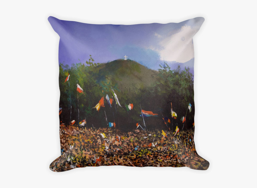 Medjugorje Crowds Pillow - Cushion, HD Png Download