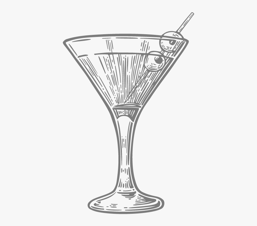 Martiniicon - Cocktail Illustration Noir, HD Png Download