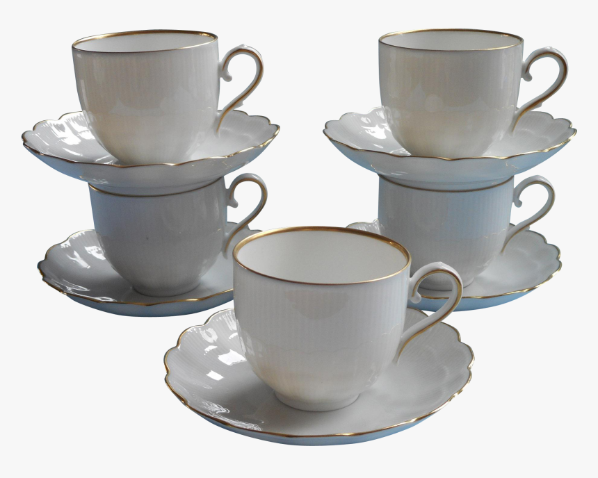 Golden Coffee Cup Porcelain Tableware Mug Saucer Clipart - Coffee Cup, HD Png Download