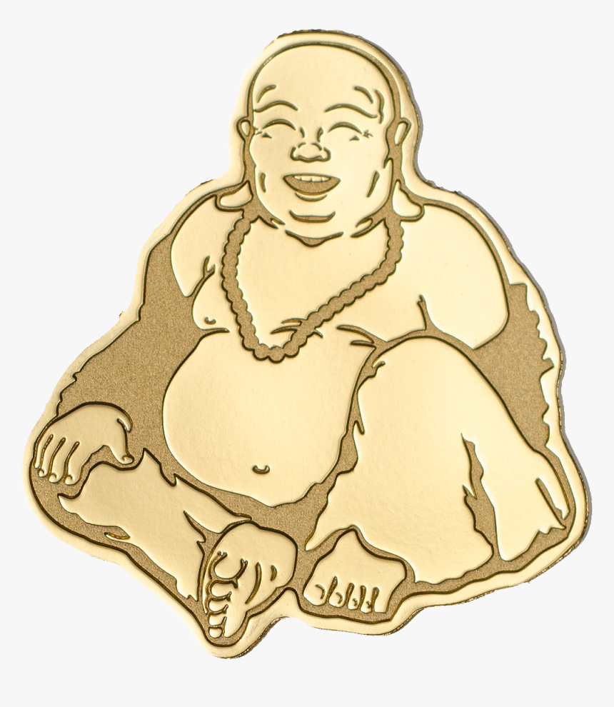 Palau - 2017 - 1 Dollar - Golden Laughing Buddha Small - Gold, HD Png Download