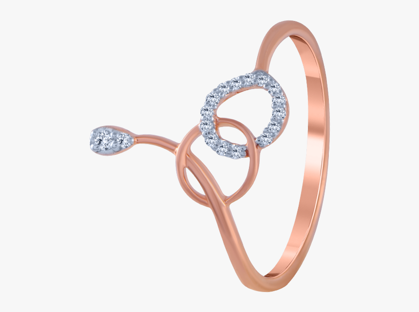 18kt Rose Gold And Diamond Ring For Women - Western Slender Blind Snake, HD Png Download