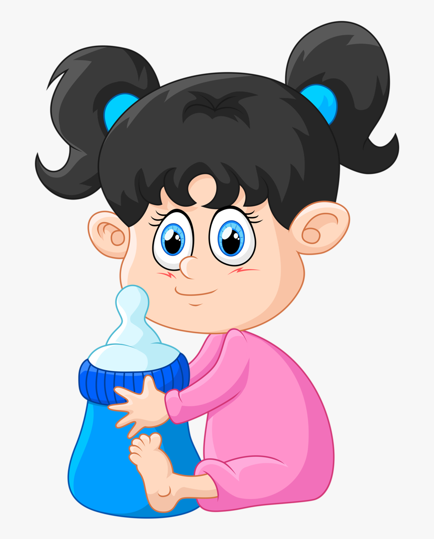 Bae A D - Niña Tomando Leche Dibujo, HD Png Download