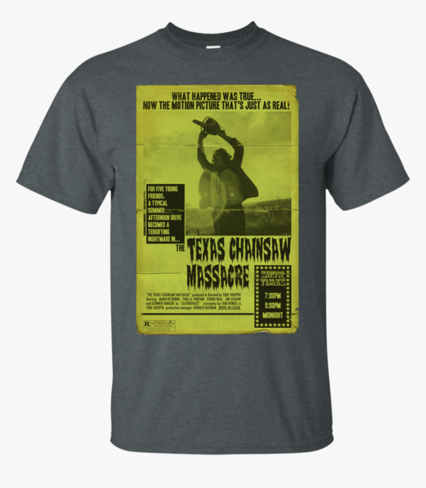 The Texas Chainsaw Massacre Movie Poster Tee T Shirt - Texas Chainsaw Massacre, Gunnar Hansen, 1974, HD Png Download