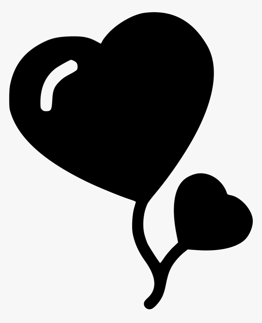 Heart Balloon Png Black, Transparent Png