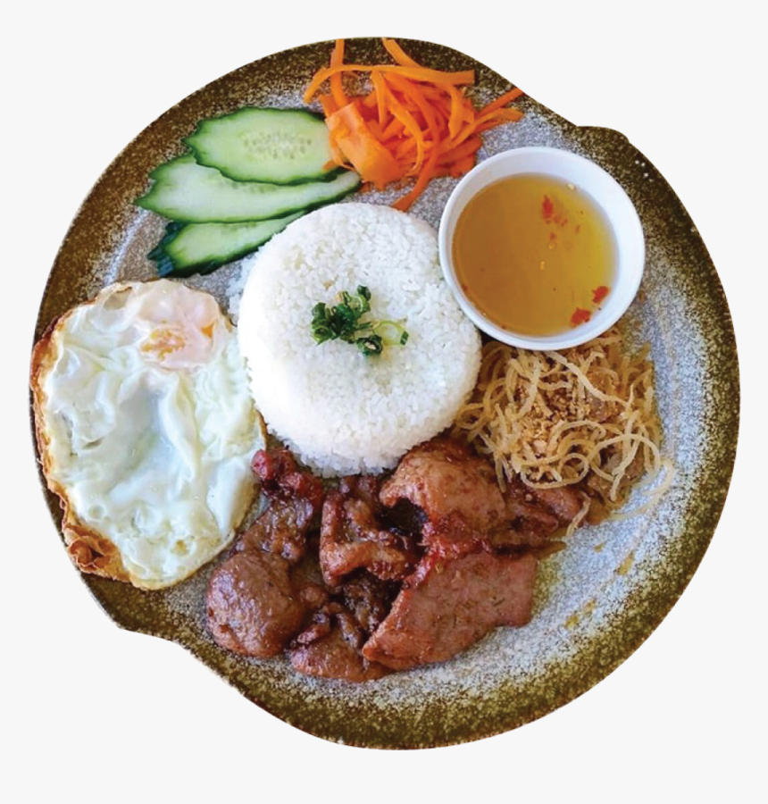 Grilled Pork, Shredded Pork, Fried Egg With Broken, HD Png Download