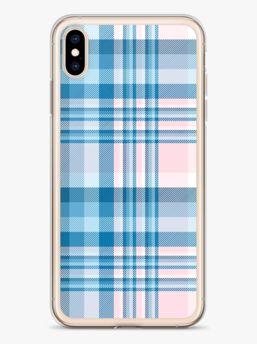 Light Pink And Blue Plaid Iphone Case - Light Pink And Blue, HD Png Download