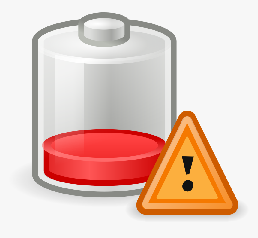 Be Mindful Of Battery Life - Red Low Battery Png, Transparent Png