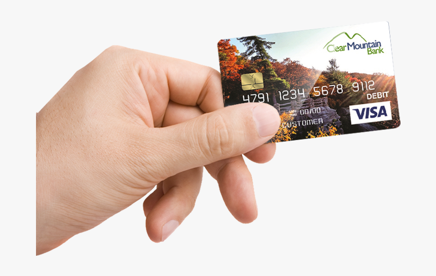 Hand - Clear Mountain Bank Card, HD Png Download