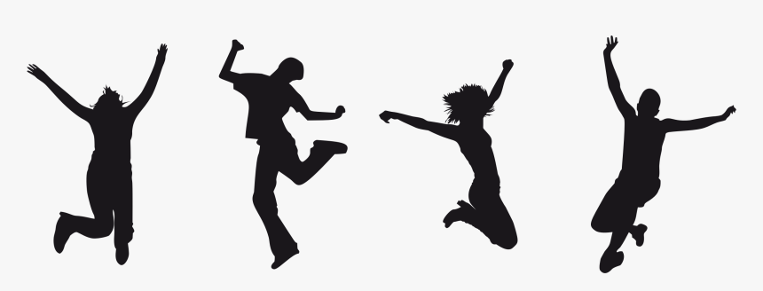 Jumping Silhouette Png - Jumping For Joy Silhouette, Transparent Png