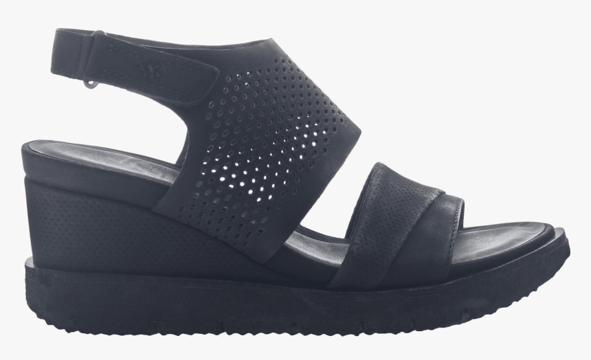 Womens Light Weight Sandal Wedge Milky Way In Black - Sandal, HD Png Download