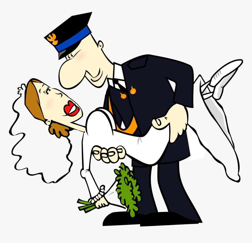 Wedding Cartoons 2, Buy Clip Art - Fireman Wedding Clipart, HD Png Download