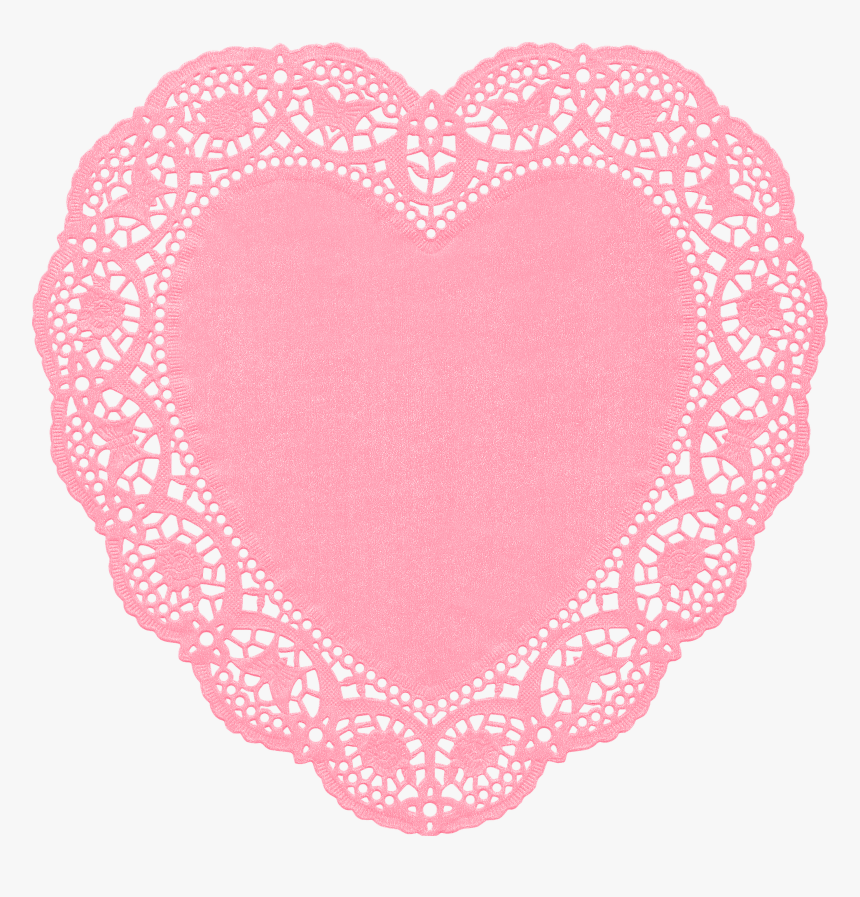Clip Art Pink Scrapbooking Paper - Heart Doily Transparent, HD Png Download