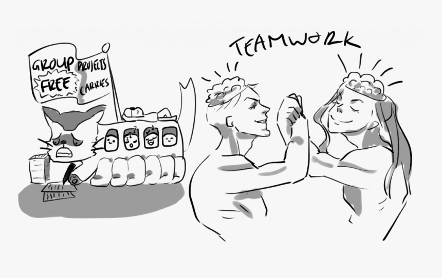 Groups Projects Rewarding At Times, Dreadful At Others - Cartoon, HD Png Download