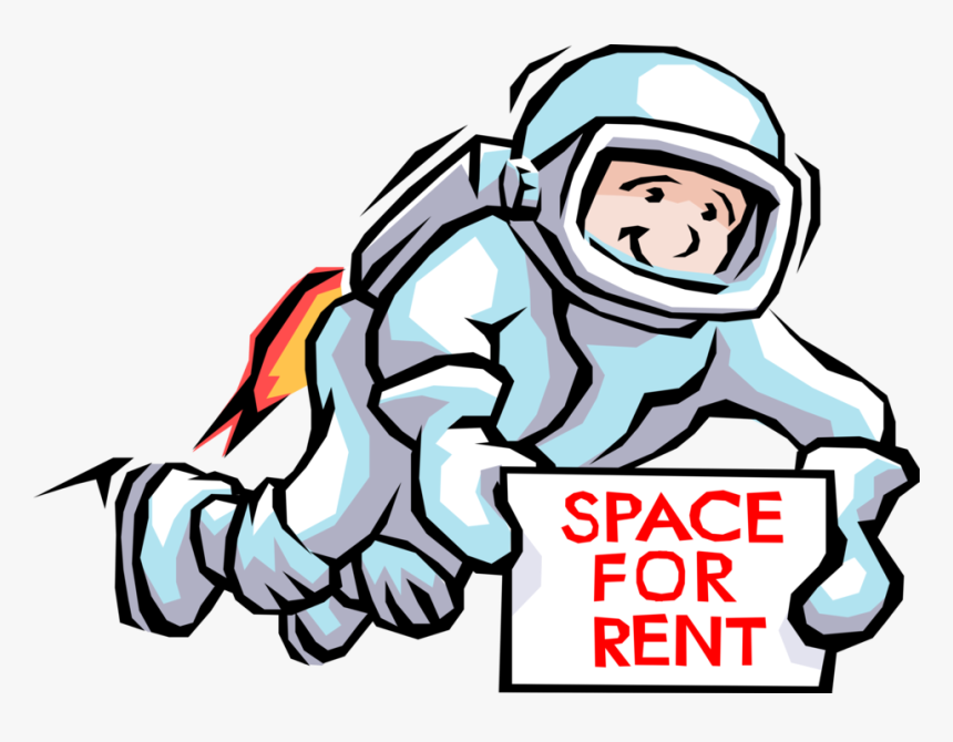 Vector Illustration Of Astronaut Spaceman With For, HD Png Download