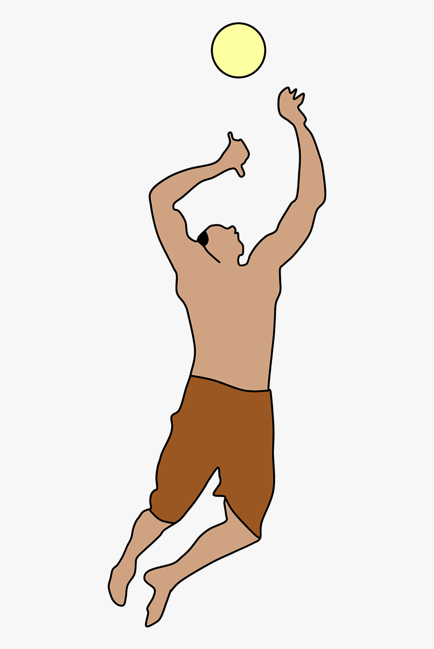 Volleyball Jumping Air Free Picture - Personas Jugando Voleibol Png, Transparent Png