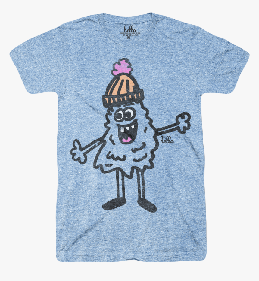 Beanie Monster Athletic Blue Tri-blend - Cartoon, HD Png Download