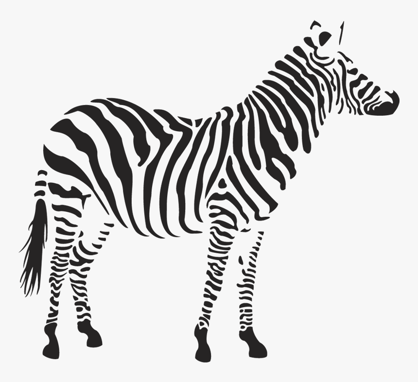 Zebra Clipart Png 4 - Zebra Stencil, Transparent Png