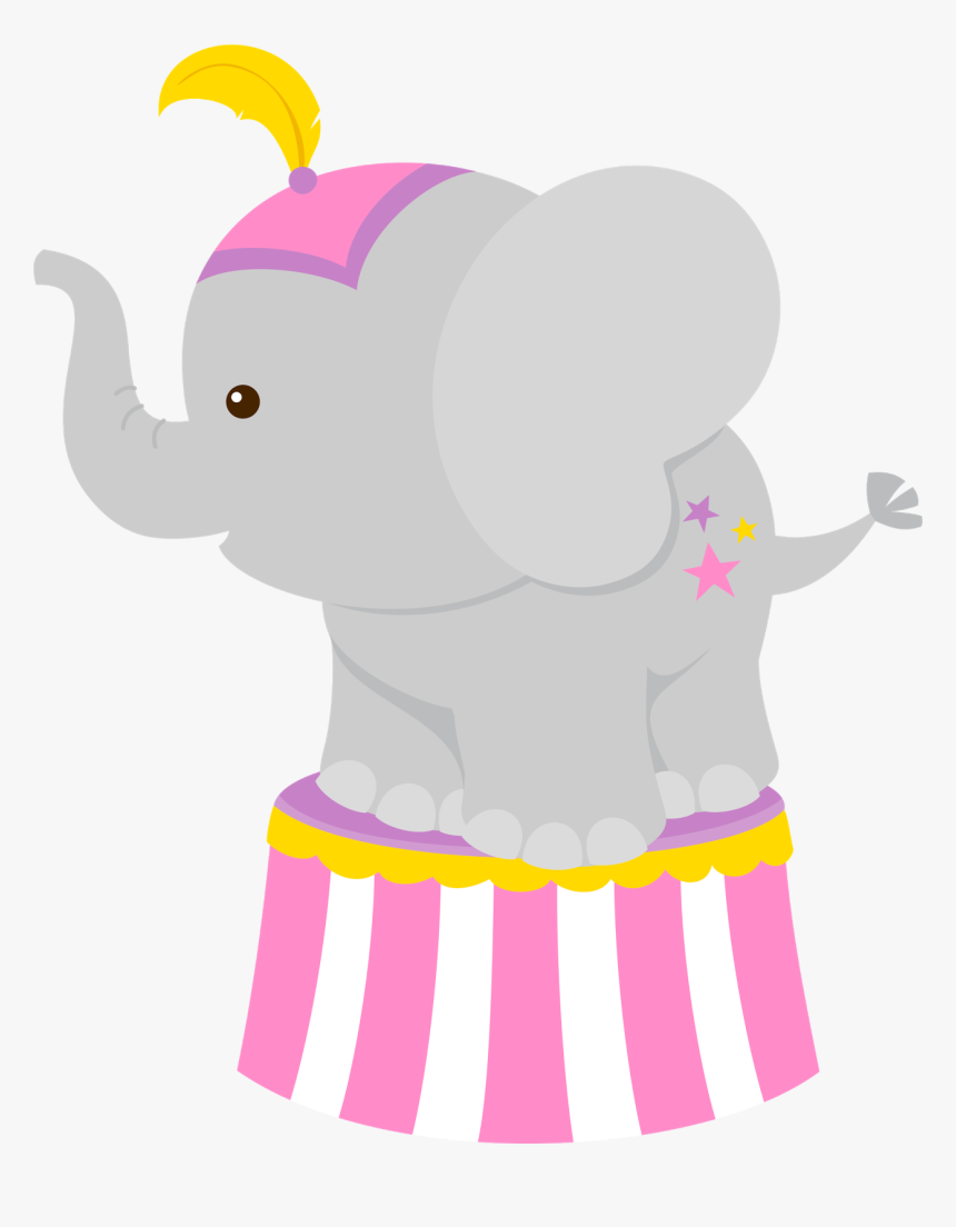 Clown Girls Png Cumplea - Cute Circus Elephant Clipart, Transparent Png