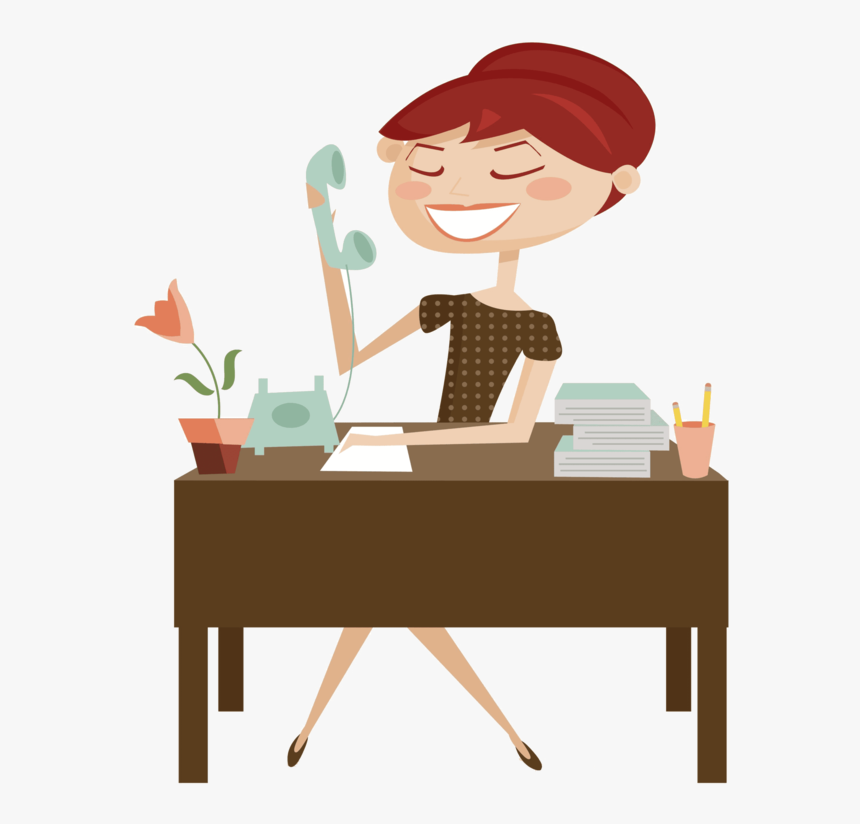 Secretary Cartoon Png, Transparent Png