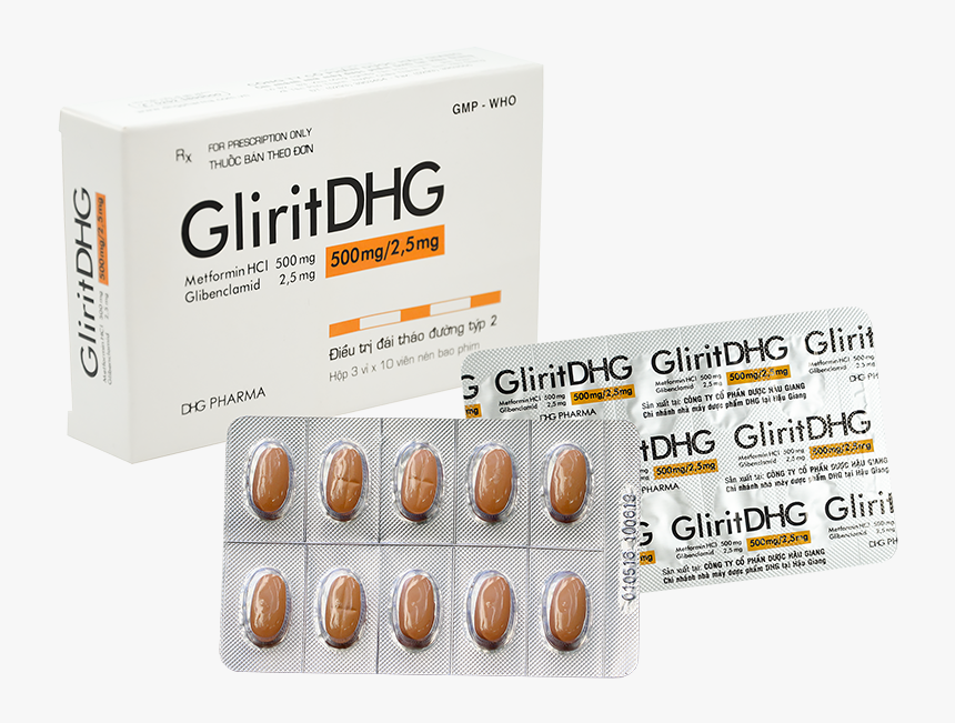 Gliritdhg 500mg 2 5mg, HD Png Download