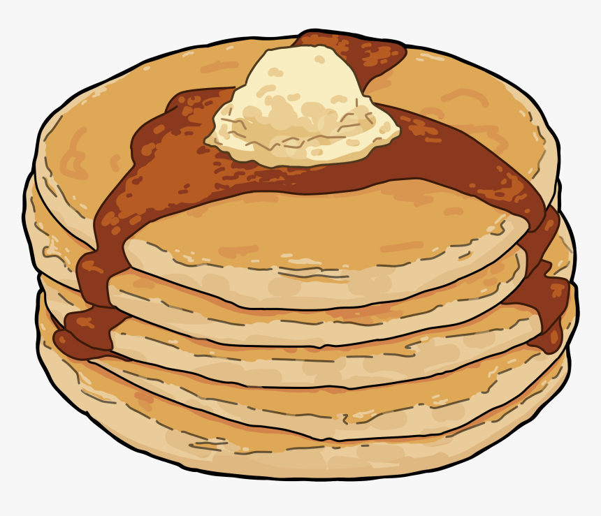 Pancakes Clipart Fruit - Pancake Drawing, HD Png Download
