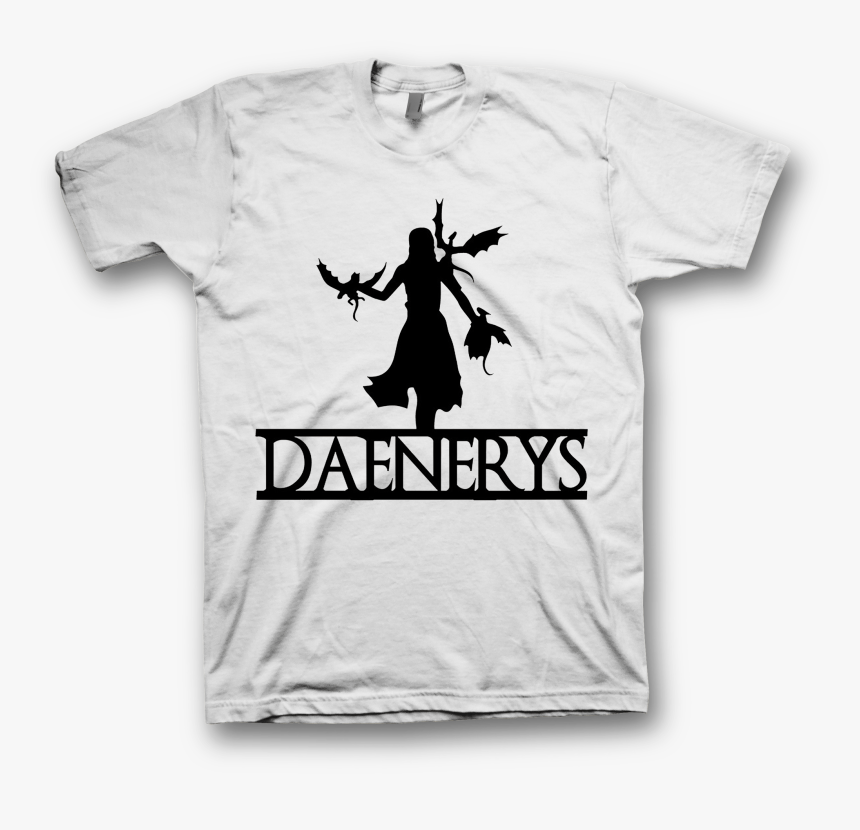 Camiseta Blanca Daenerys Silueta - Silhouette Dragon Game Of Thrones, HD Png Download