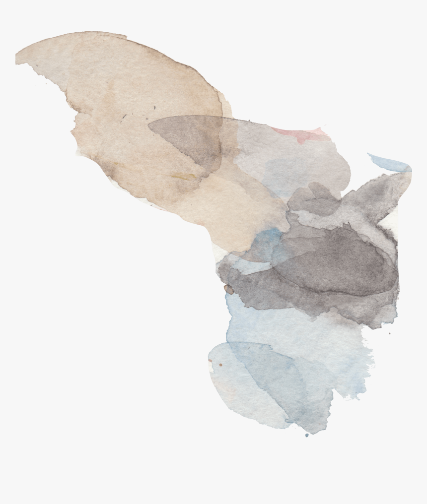 Beige And Black Paper Watercolor Effect Transparent - Transparent Background Watercolor Marks Png, Png Download