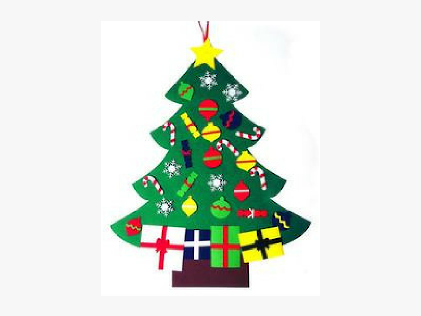 Fabric Wall Christmas Tree, HD Png Download