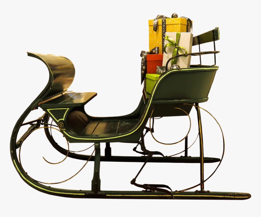 Santa Claus Sleigh - Christmas Rock Chair Png, Transparent Png