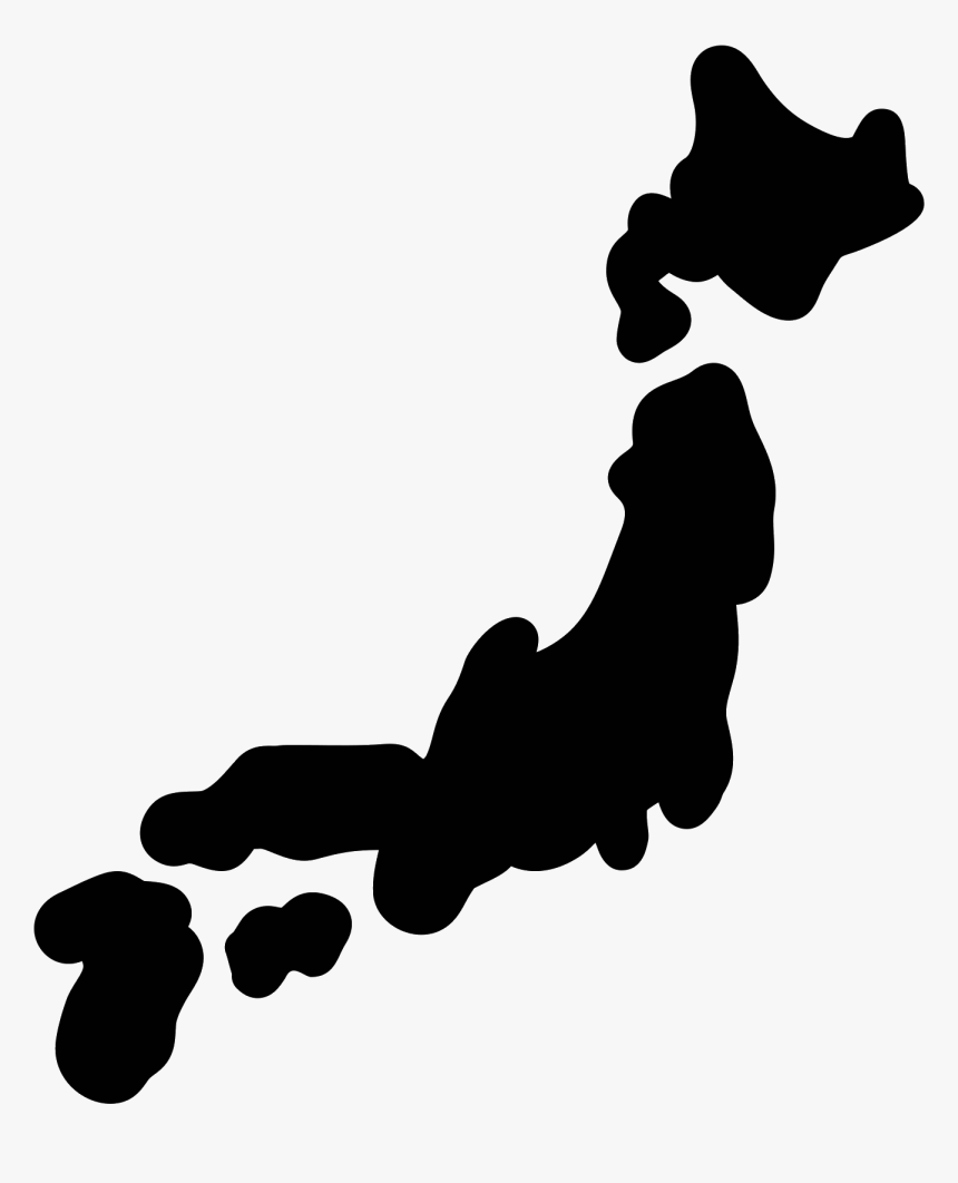 Japan Map Silhouette At Getdrawings - Japan Map Icon Black, HD Png Download