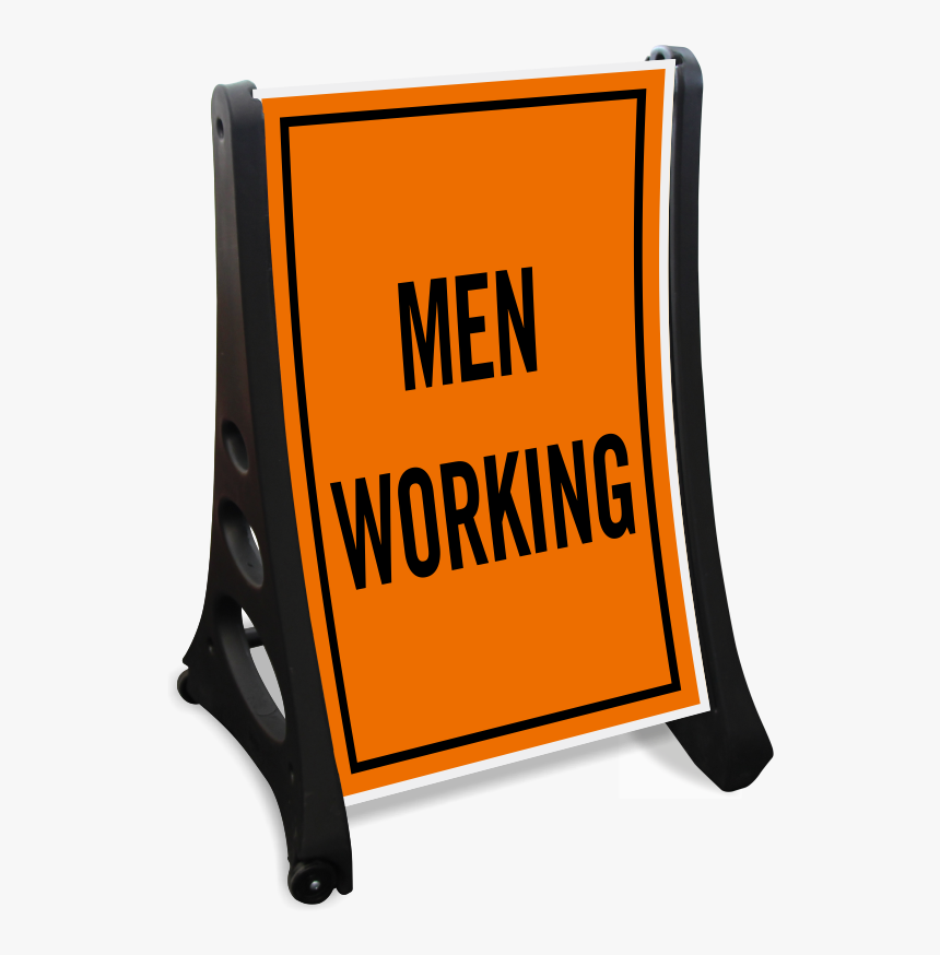 Men Working Portable Sidewalk Sign Clipart , Png Download, Transparent Png