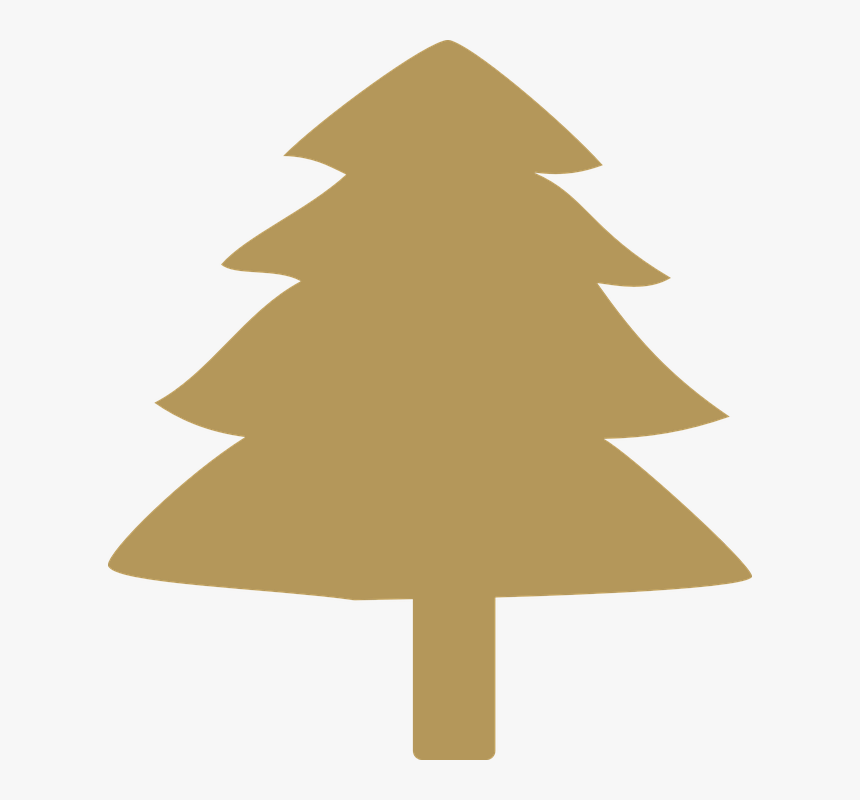Transparent Christmas Tree Vector Png - Brown Christmas Tree Clipart, Png Download
