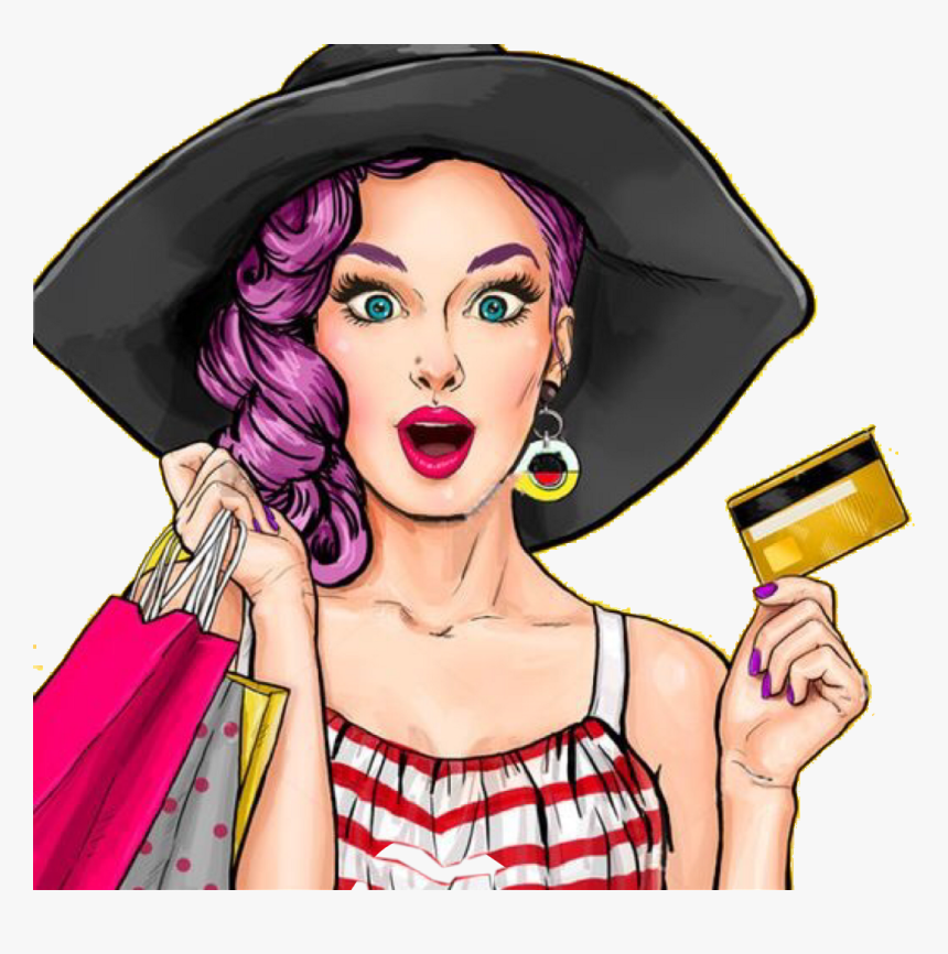 Woman Pop Art Credit Card , Png Download - Pop Art Woman Png, Transparent Png