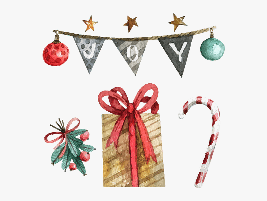 Beautiful Watercolor Christmas Messages Sticker-2 - Watercolor Christmas Clipart, HD Png Download