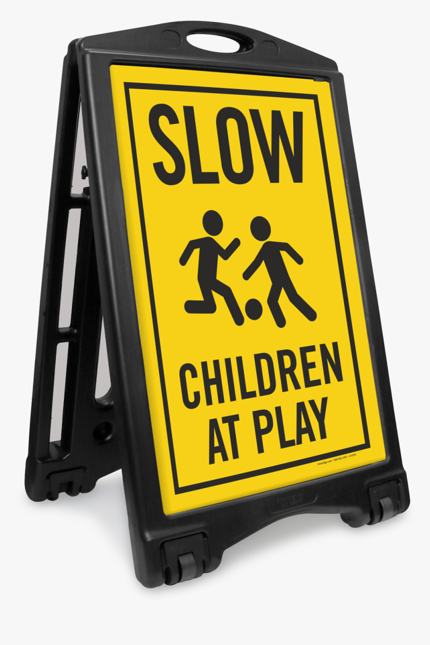 Children Playing Football Sidewalk Sign Kit - No Parking Sign Portable, HD Png Download