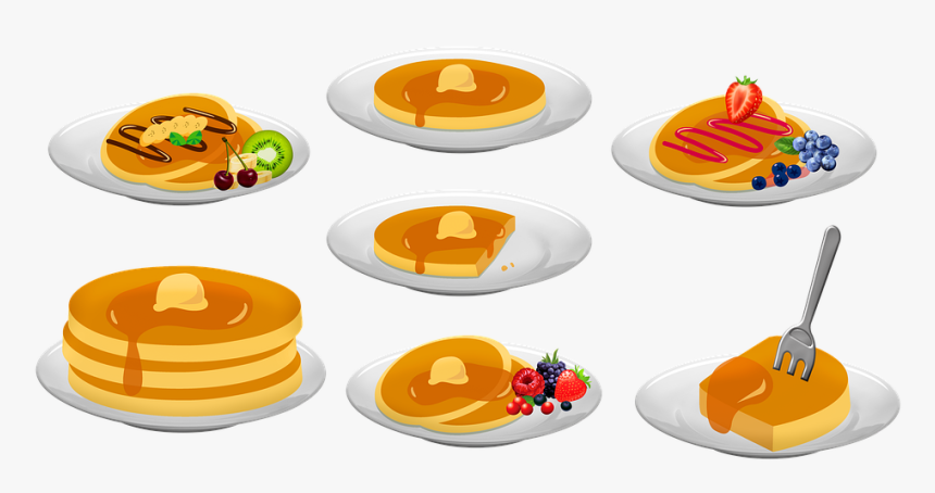 Pancakes, Berries, Butter, Chocolate, Blueberry, HD Png Download