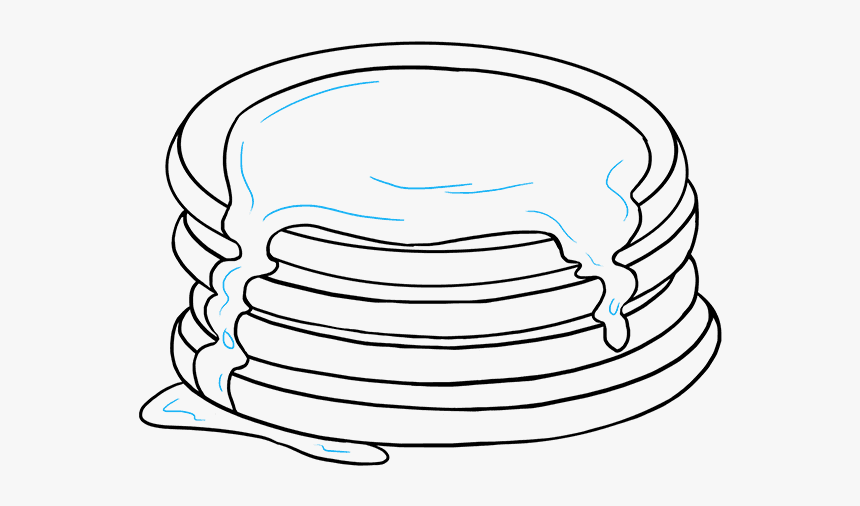 How To Draw Pancakes - Draw Pancakes, HD Png Download