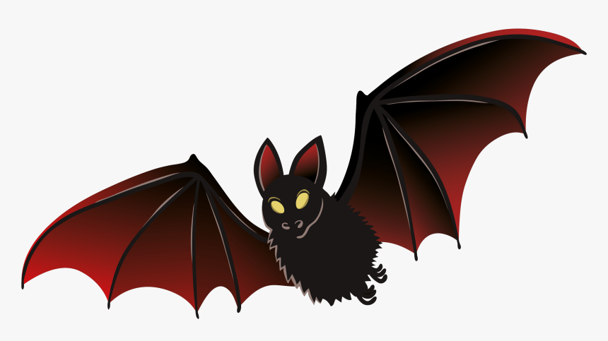 Black Red Bat - Bat Png, Transparent Png