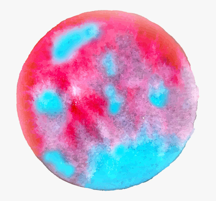 Círculo Da Cor, Aquarela, Coral, Vermelho, Azul - Aquarela Circulo Png, Transparent Png